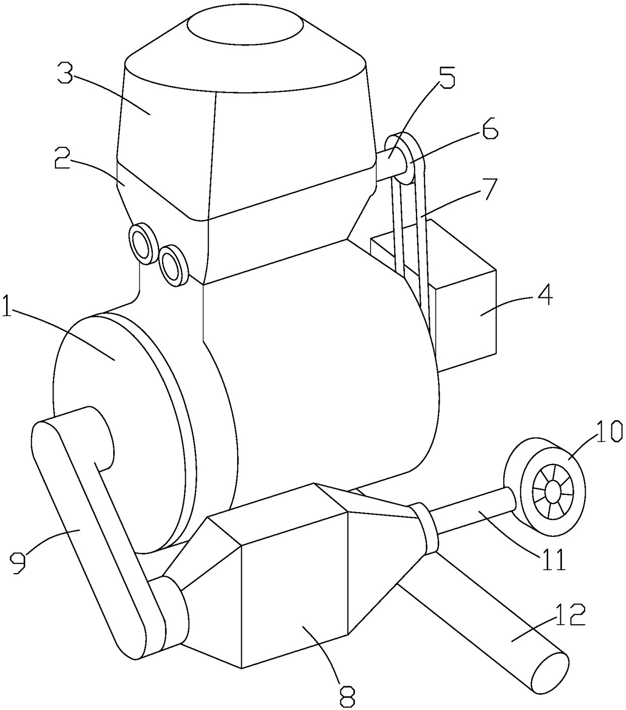 Household domestic garbage treatment device and method