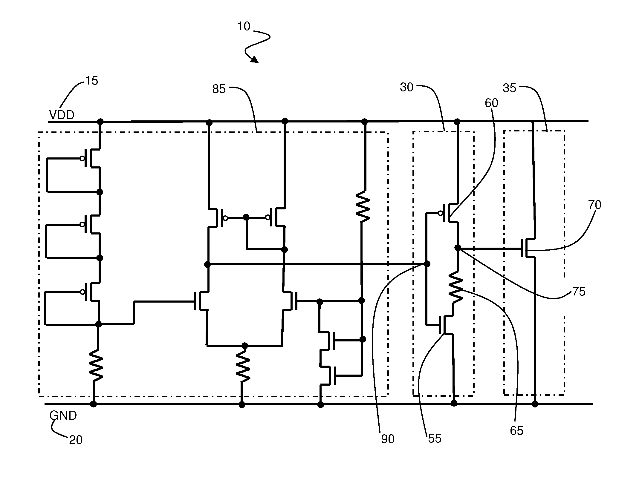 Electrical overstress (EOS) and electrostatic discharge (ESD) protection circuit and method of use