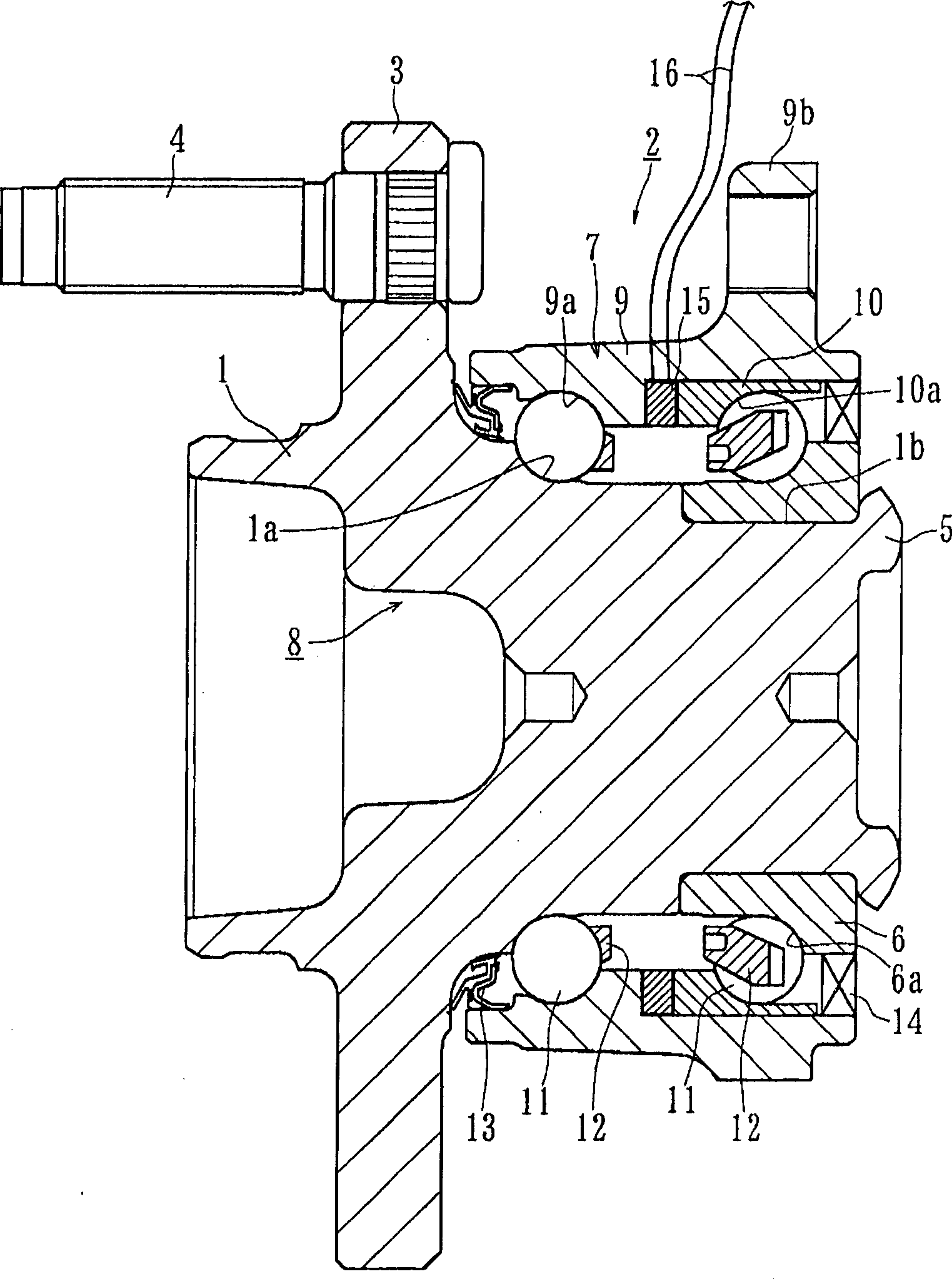 Bearing device for wheel