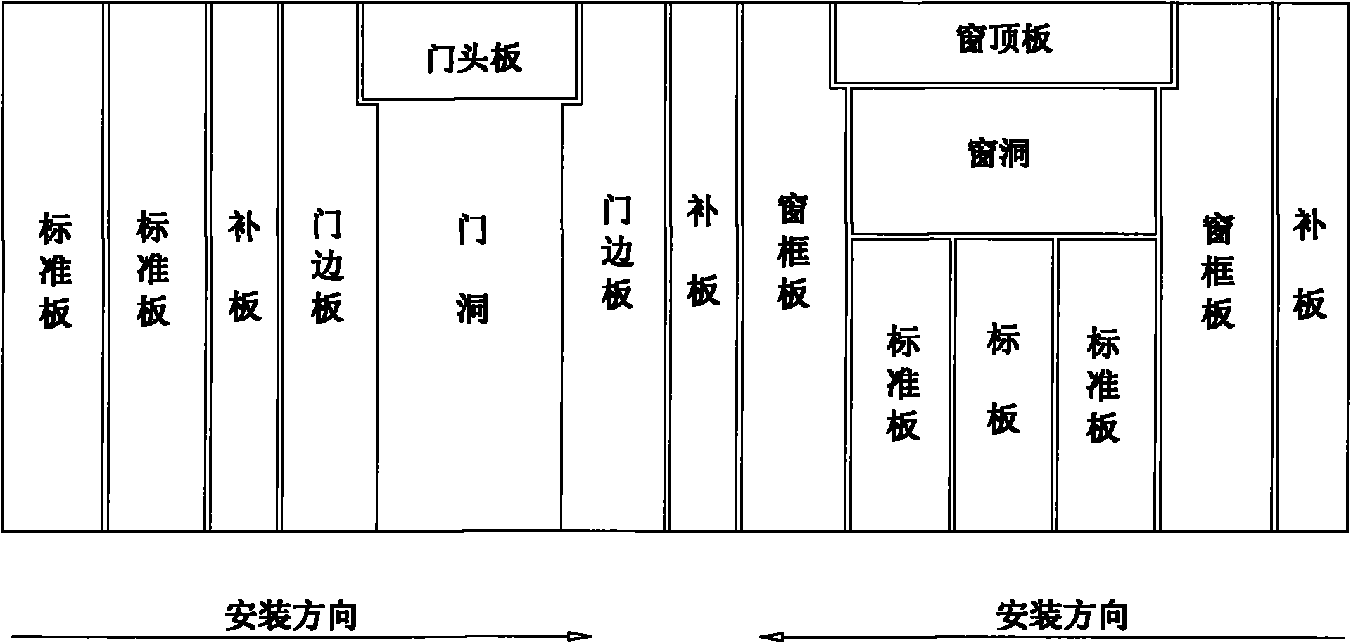 Method for constructing ash concrete hollow partition plate