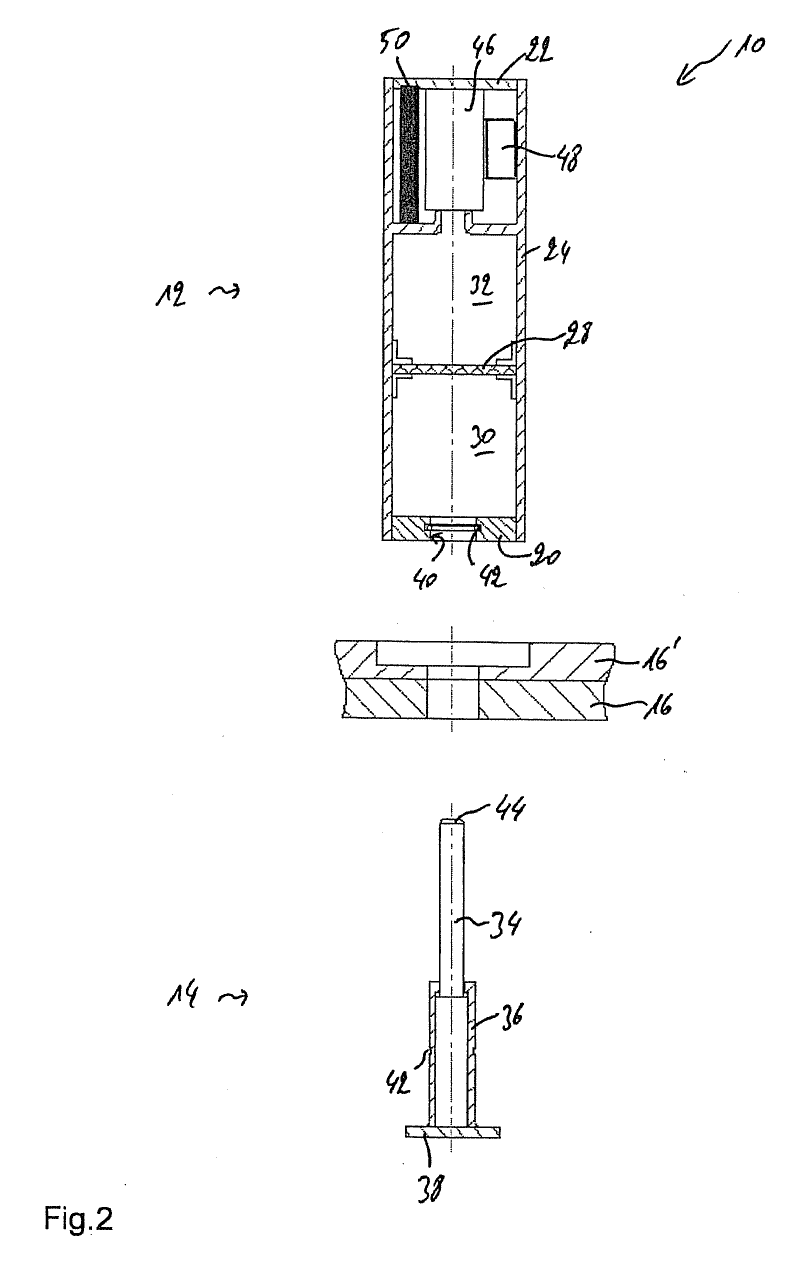 Sealing device and method for sealing