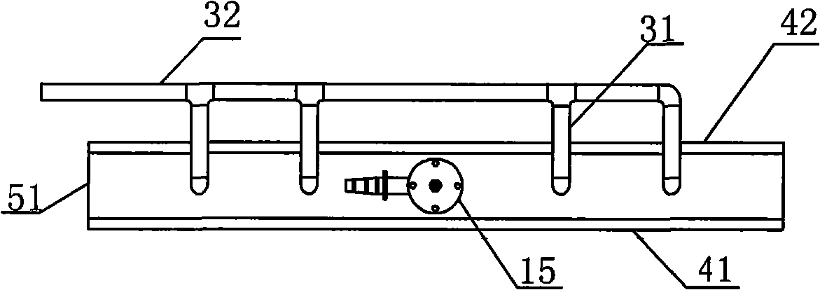 Micro-net component with continuous mobile line-shaped backwash and distributed with shock absorption and application method thereof