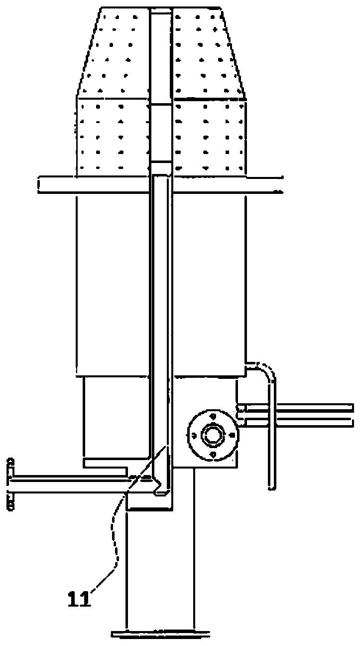 Gasifier burner structure with spiral flow channel