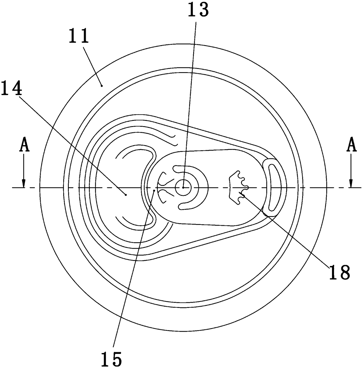 Zip-top can cover and processing method of pull ring of zip-top can cover