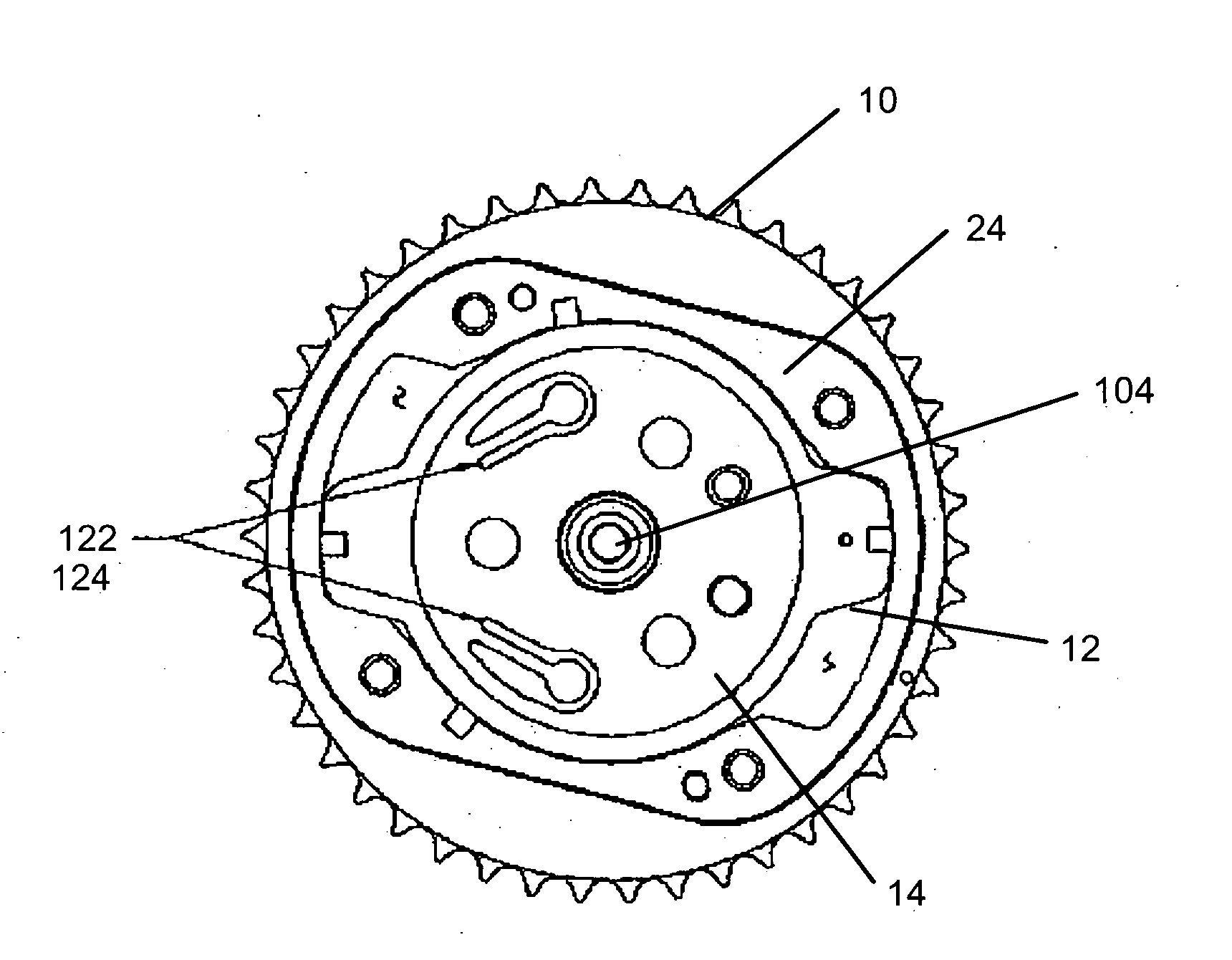 CTA phaser with proportional oil pressure for actuation at engine condition with low cam torsionals