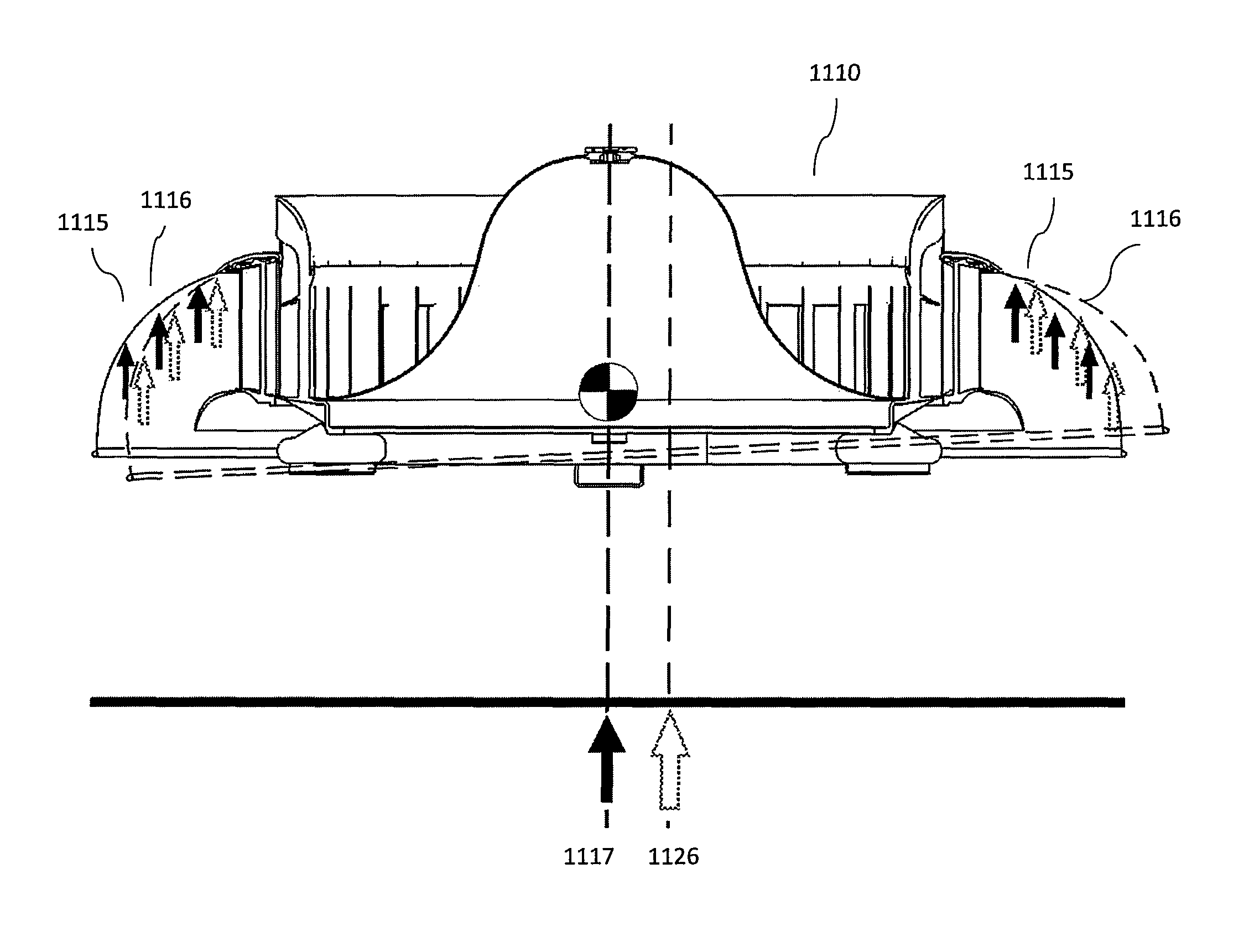 Aerodynamic lifting device and airborne craft