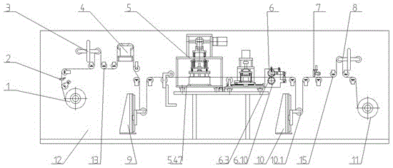 Full-automatic die cutting machine for pole piece