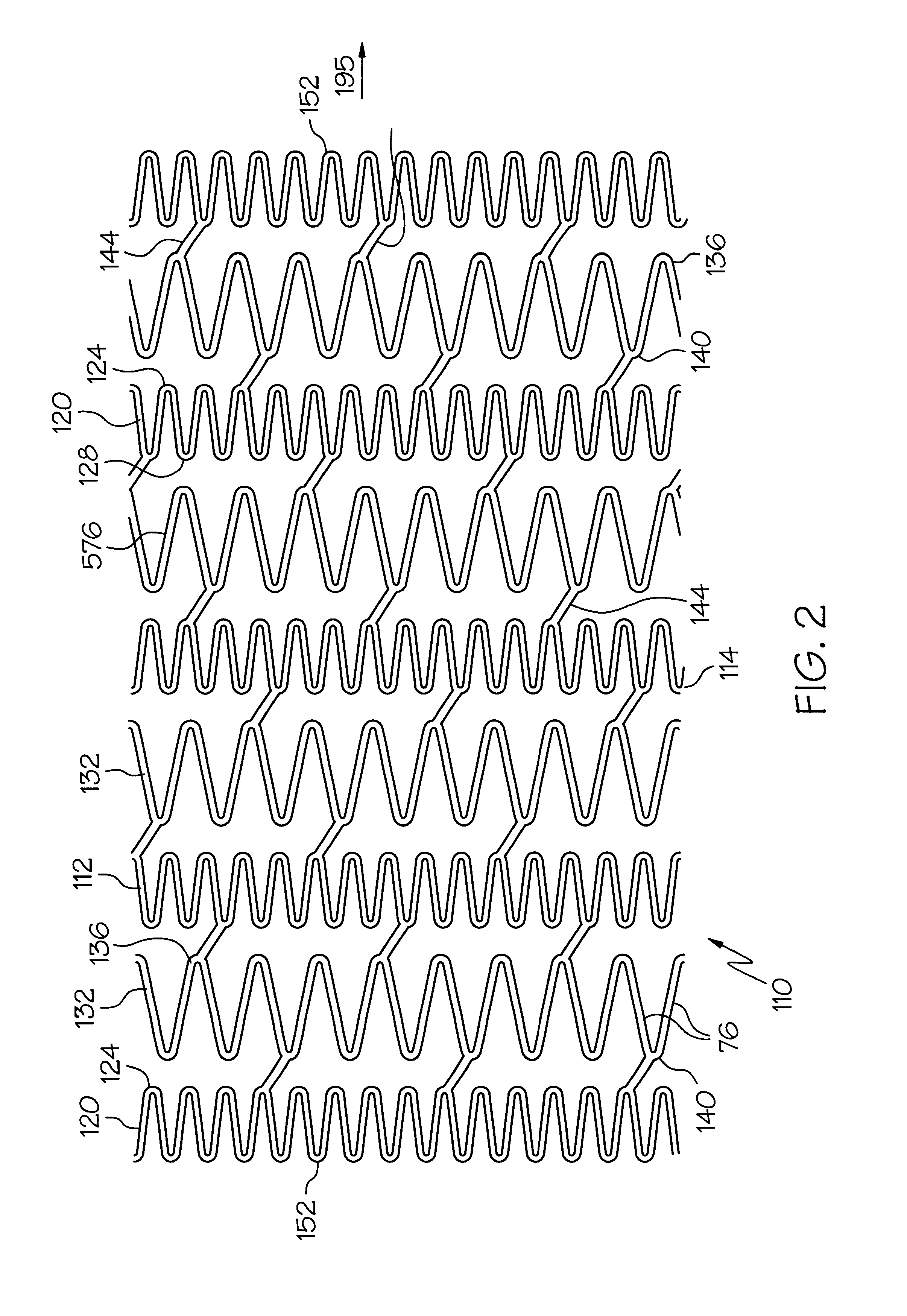 Longitudinally flexible expandable stent