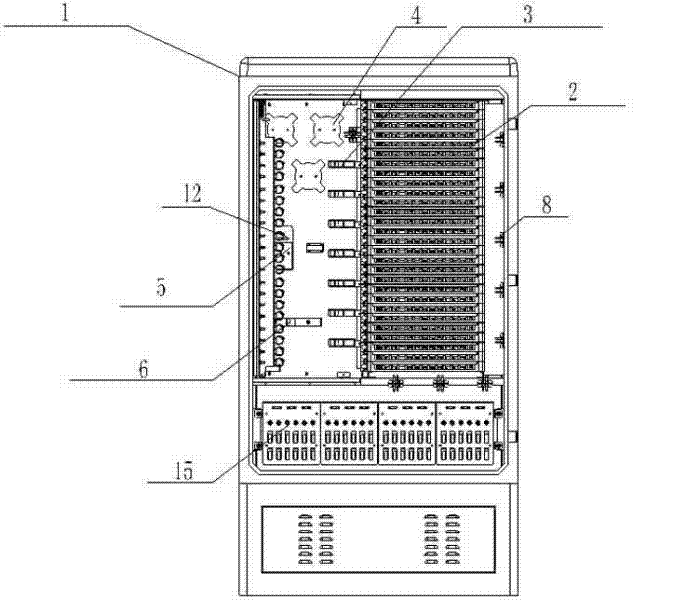 Non-jumper-connection optical cable cross connecting box