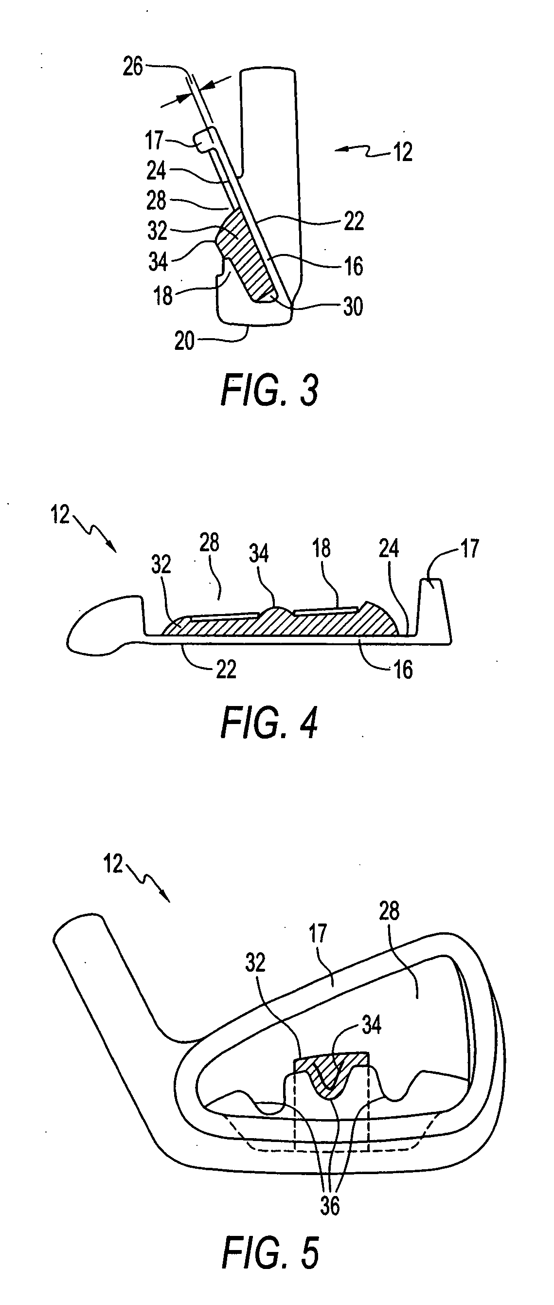 Reinforced golf club head having sandwich construction