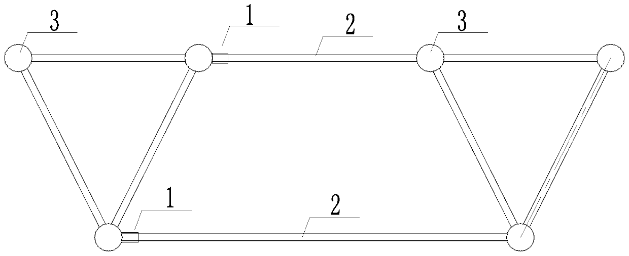 Method of mounting main and auxiliary trusses of tubular truss structure in intersecting manner