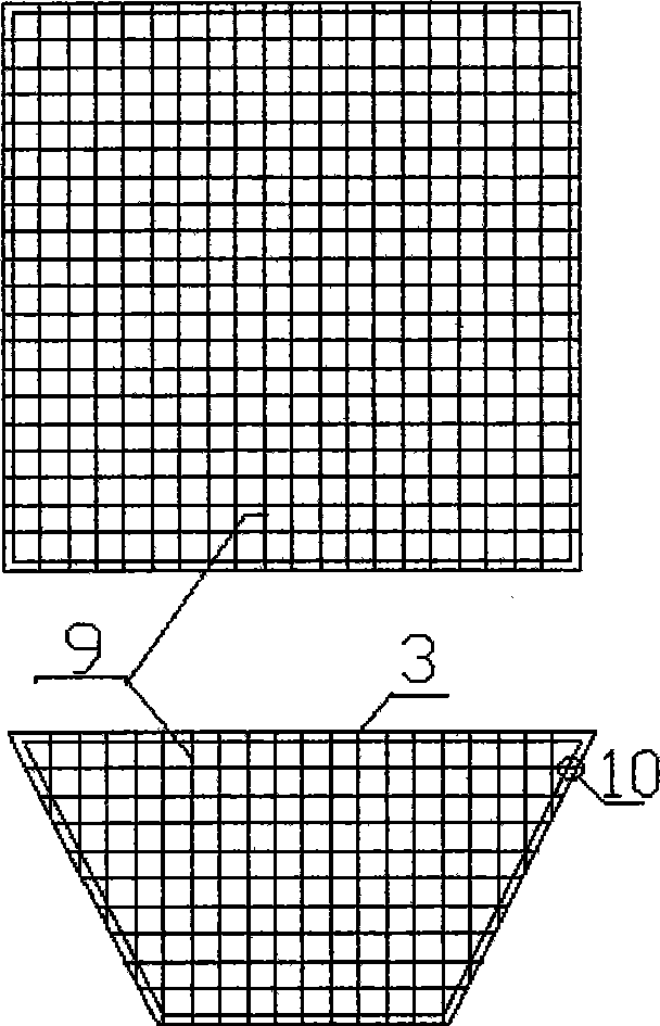 Large-area low-cost free artificial floating island capable of being set up quickly