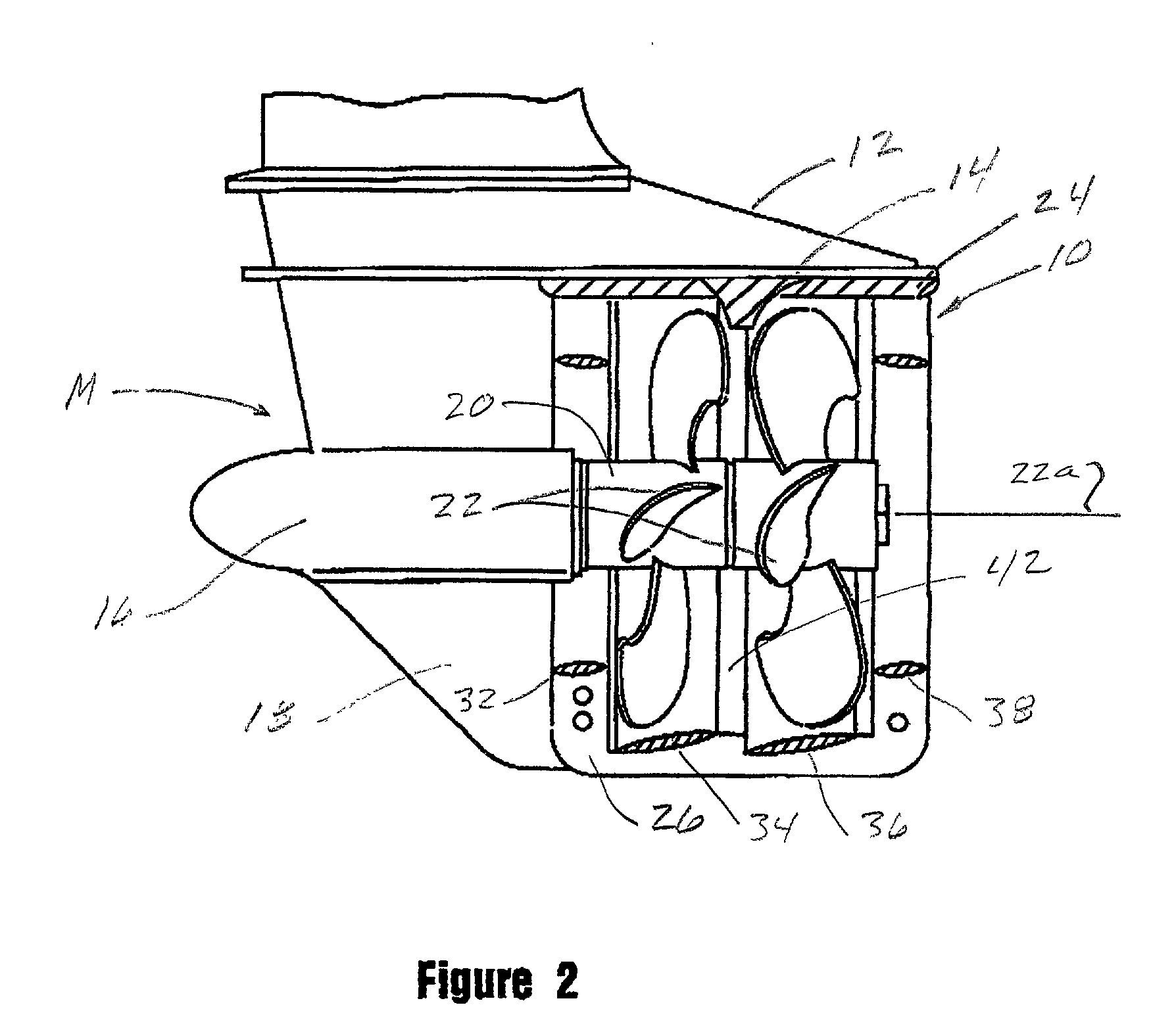 Thrust enhancing propeller guard assembly