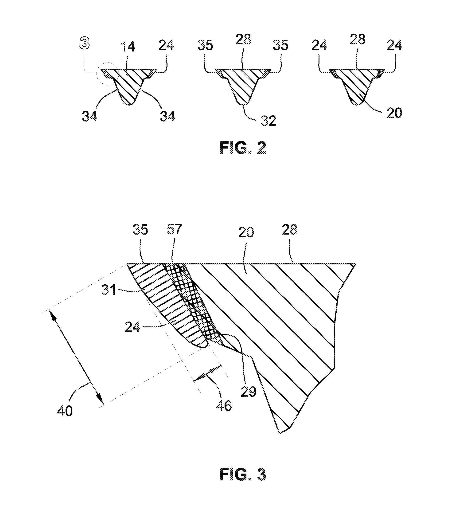 Laser clad knife guard