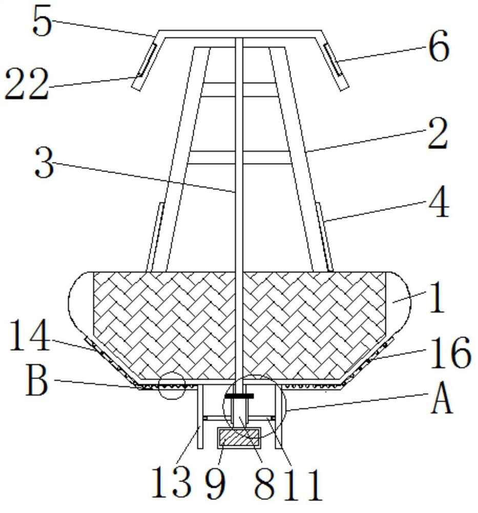 A real-time detection device for river sewage that reduces the interference of sewage in water