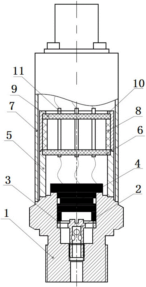 Anti-vibration pressure sensor resistant to transient oil pressure impact