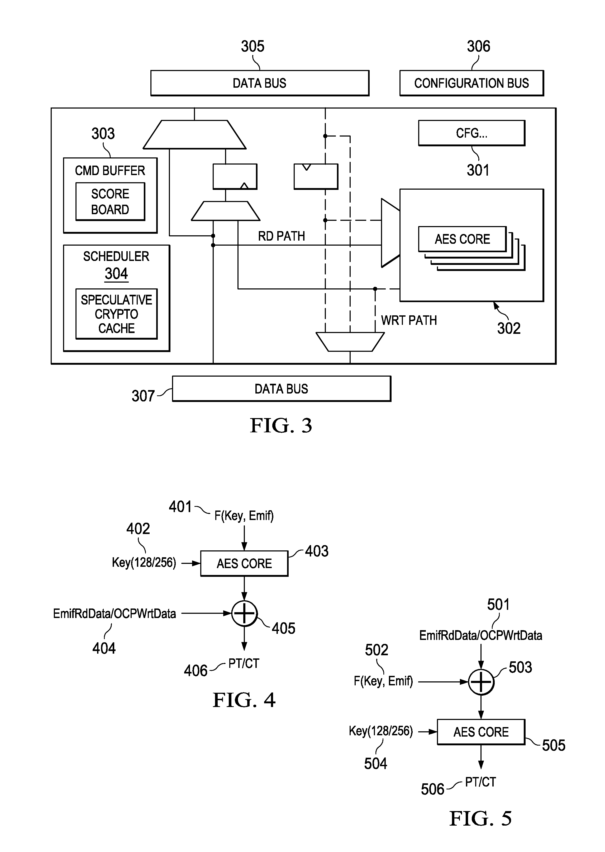 Hardware protection of inline cryptographic processor