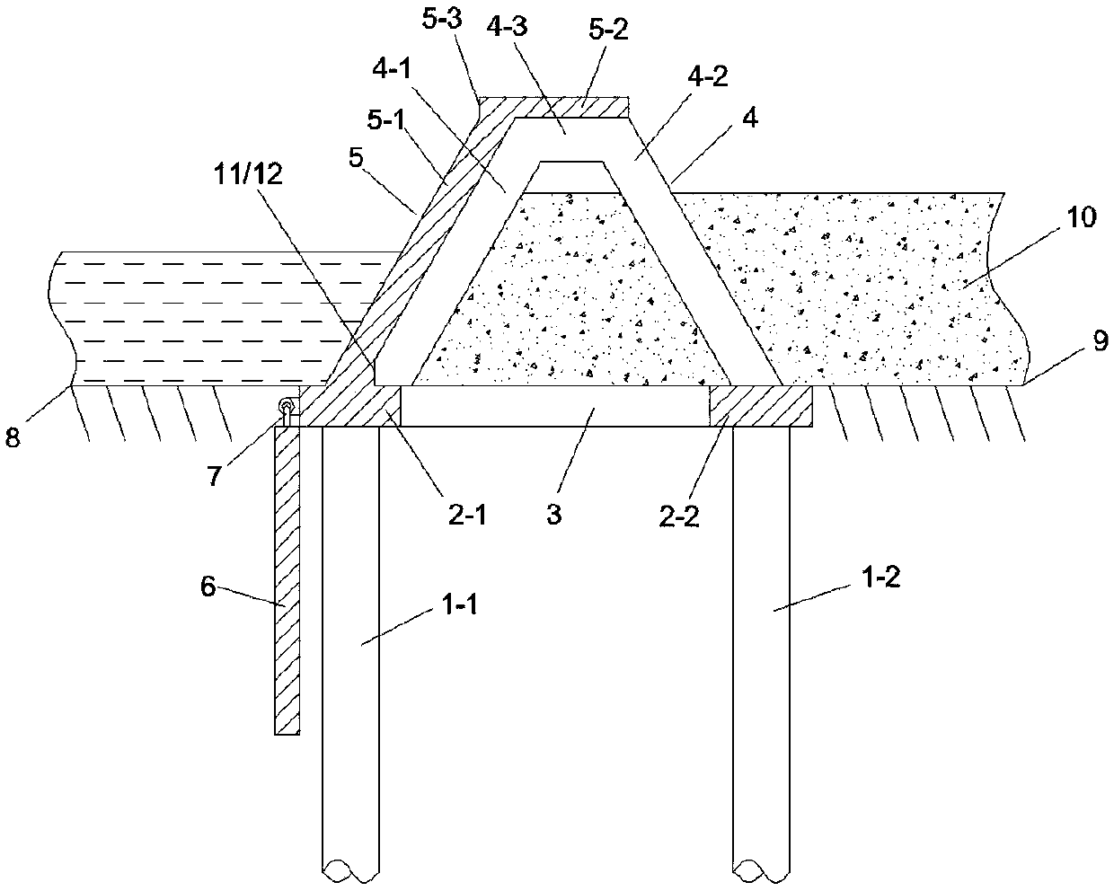 Novel structure of flood control dam on silty-fine sand stratum