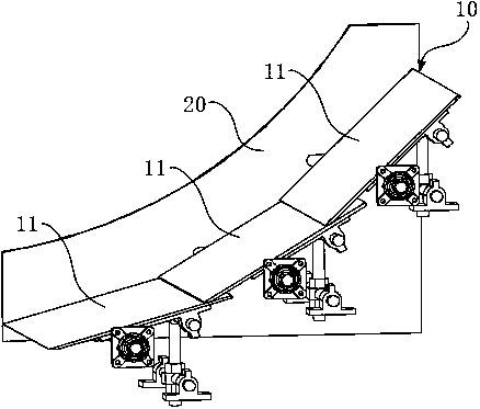 Material arrangement device and conveying equipment