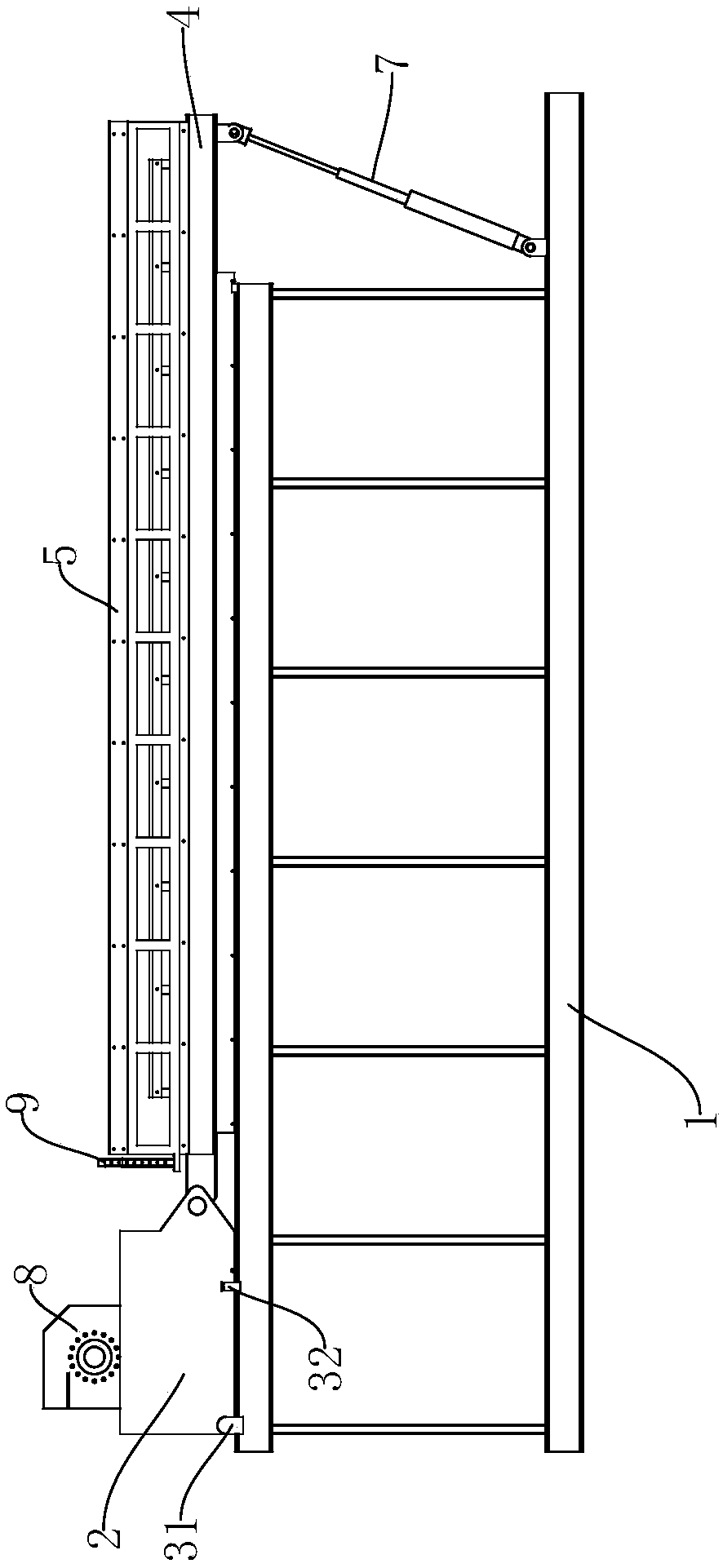 Underwater vehicle arranging and recovering device