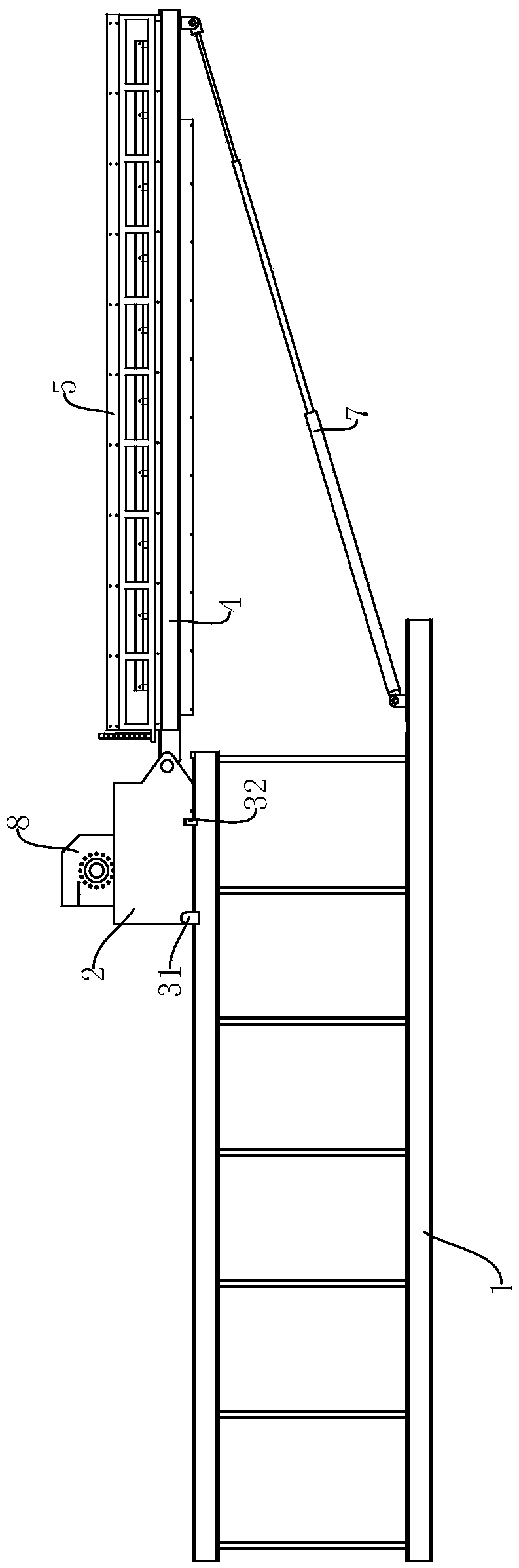 Underwater vehicle arranging and recovering device