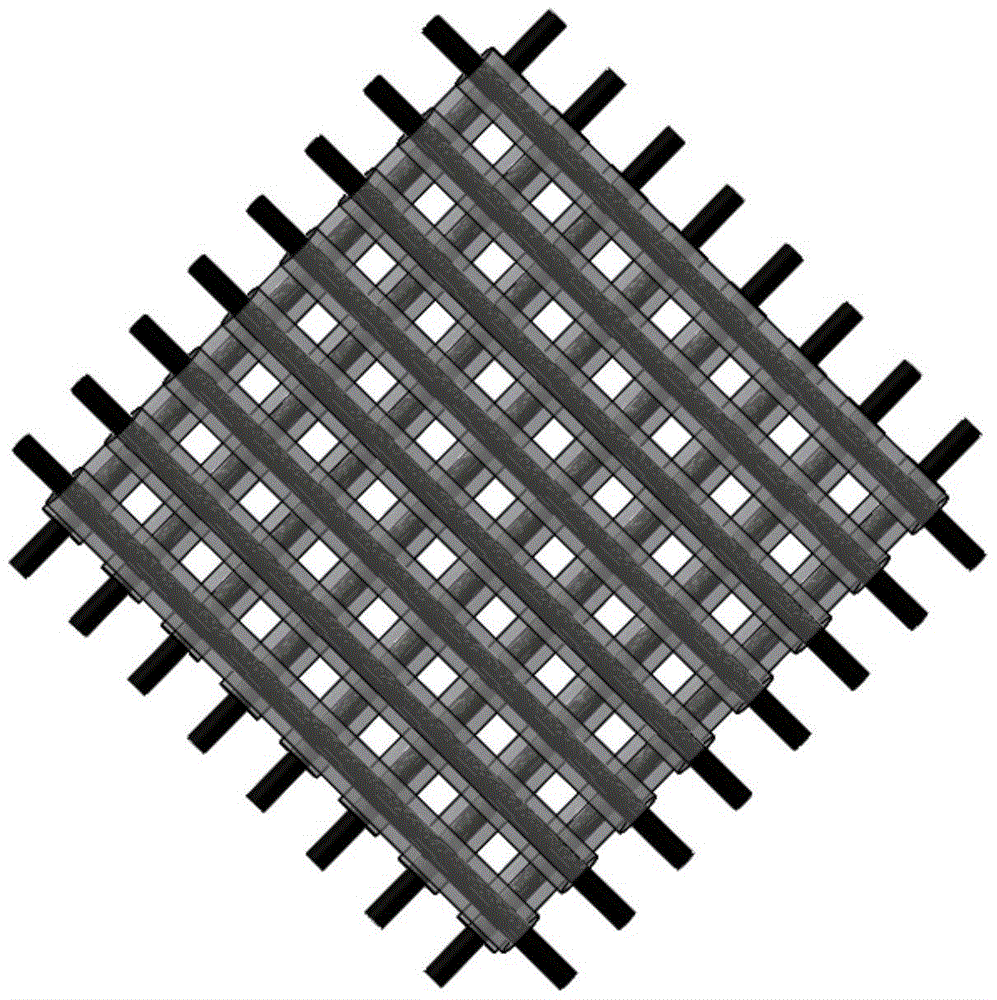 Ionic induction type artificial skin array structure and preparation method thereof