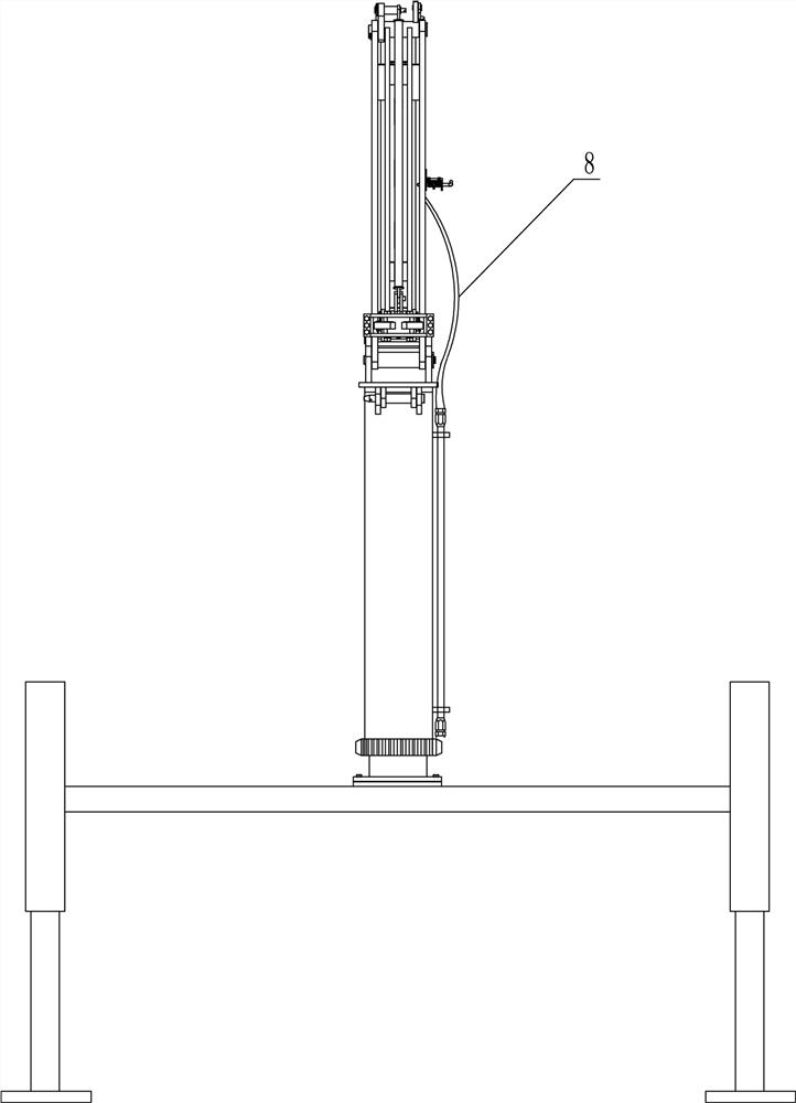 Oil pipe pushing and supporting manipulator device and usage method of minor repair platform