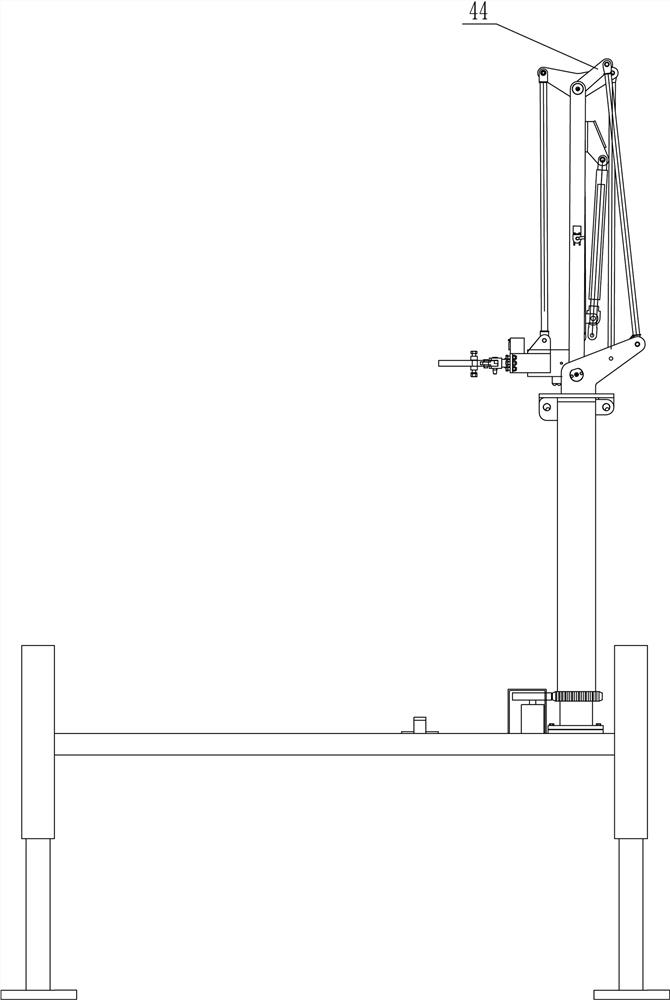 Oil pipe pushing and supporting manipulator device and usage method of minor repair platform