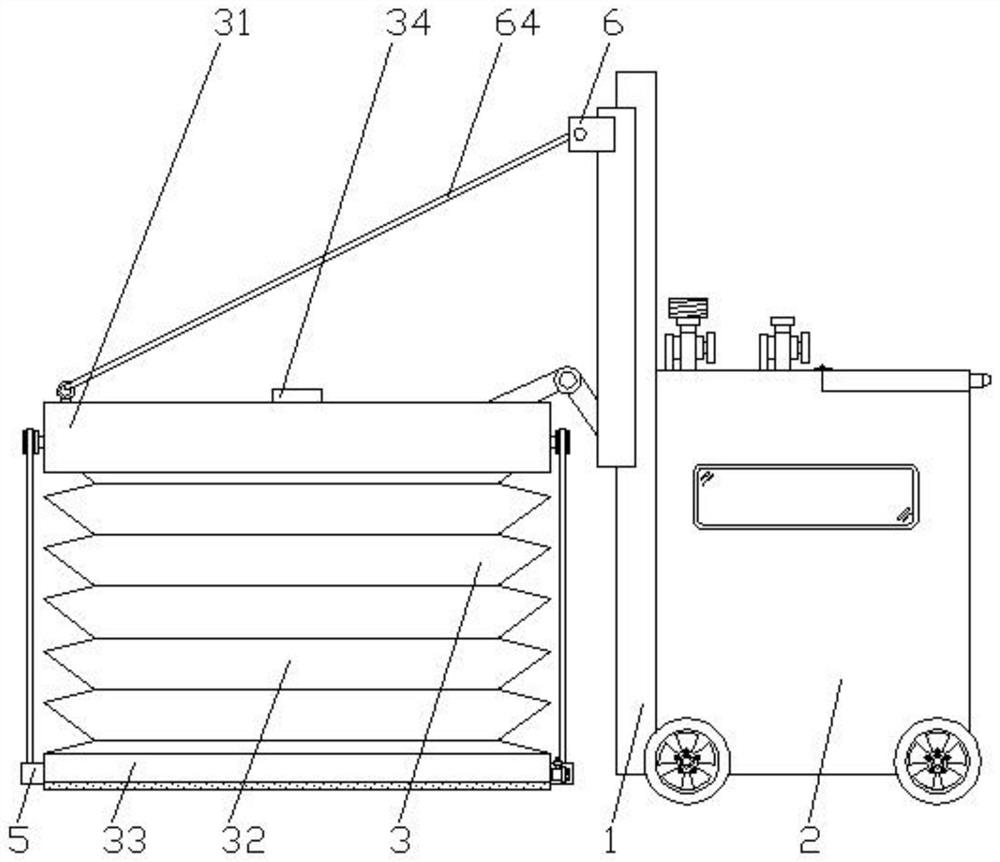 Medical nursing disinfection device for large internal medicine department