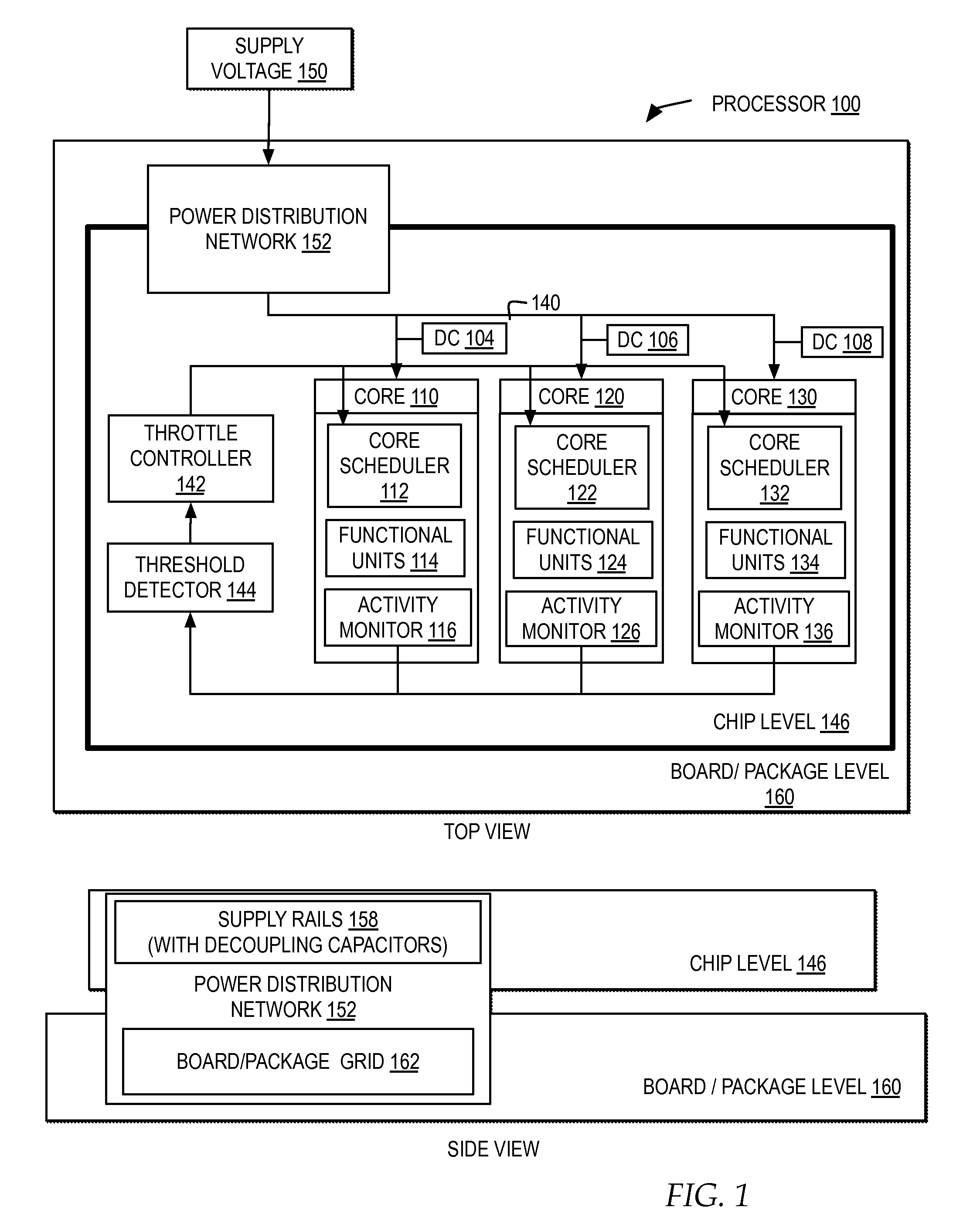 Reducing power grid noise in a processor while minimizing performance loss