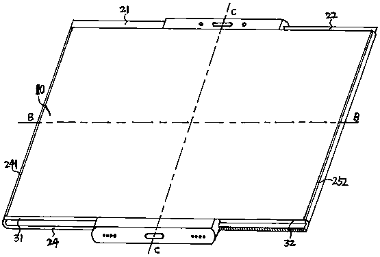 Sliding plate type support structure and flexible display device