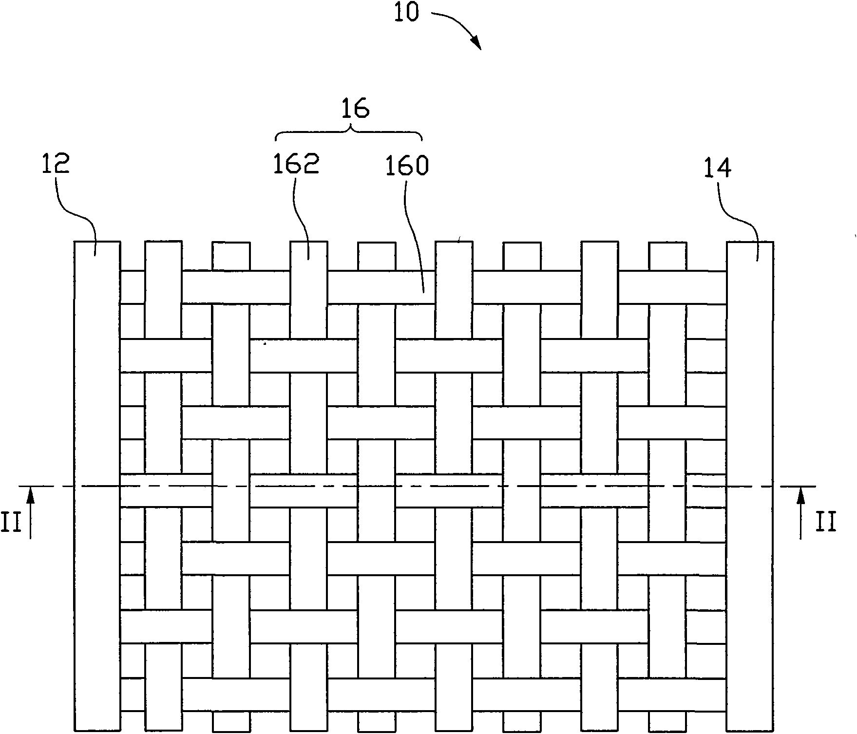 Carbon nanotube fabric and heating body using carbon nanotube fabric