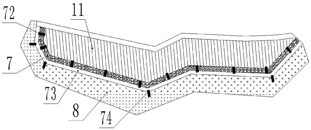 Rainfall management and control system suitable for mine ecological environment restoration and treatment