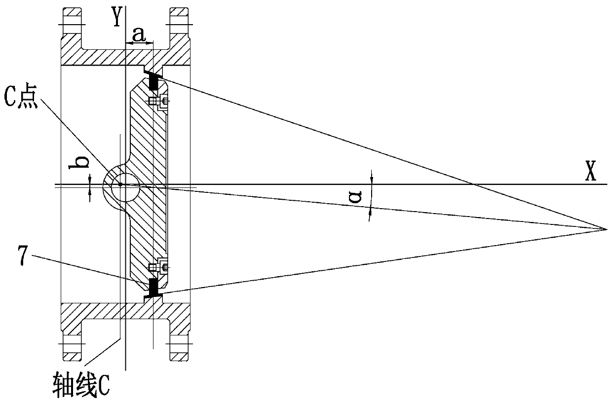 Four-eccentricity butterfly valve