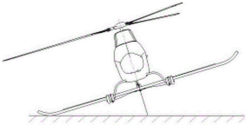 Trial flight protection device of wheel type unmanned helicopter