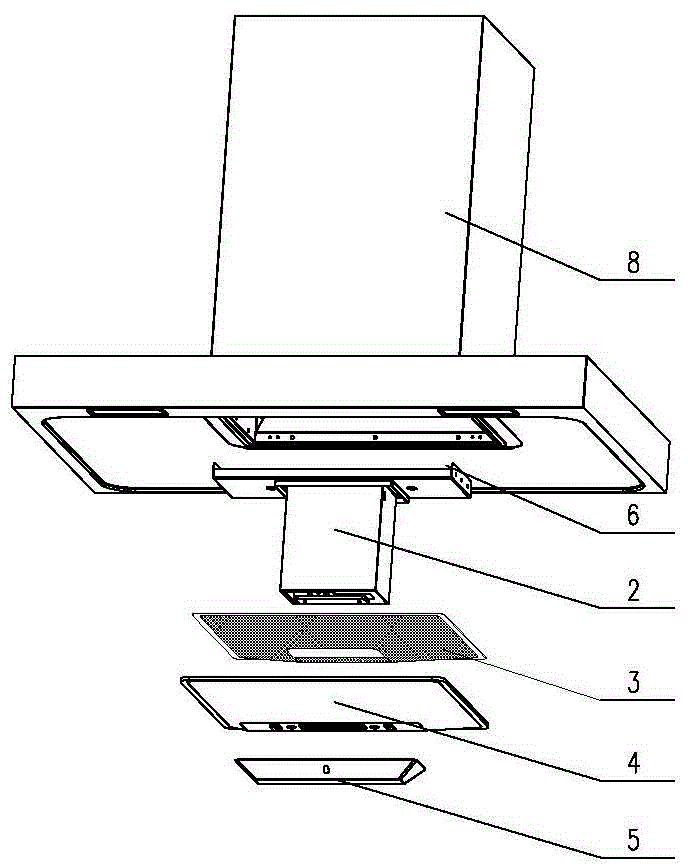 European style range hood for automatically opening and closing oil screen