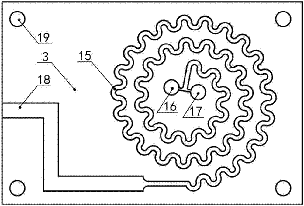 High-throughput micron particle circular sorting and concentrating device and manufacturing method thereof