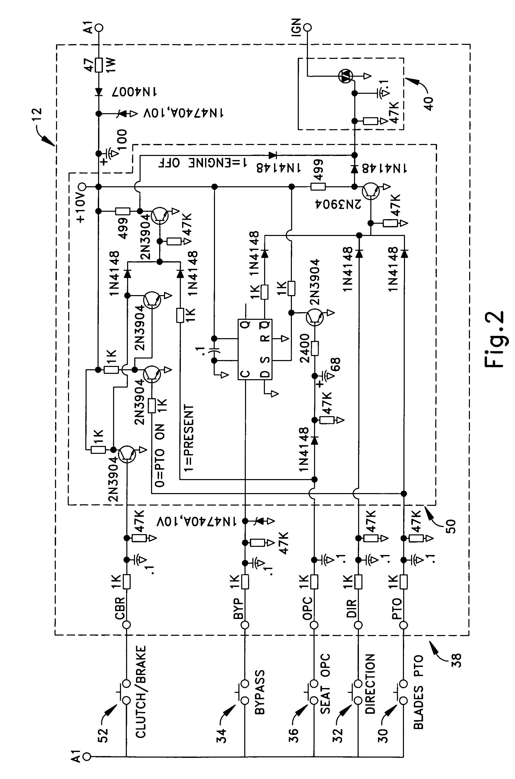 Mow-in reverse control