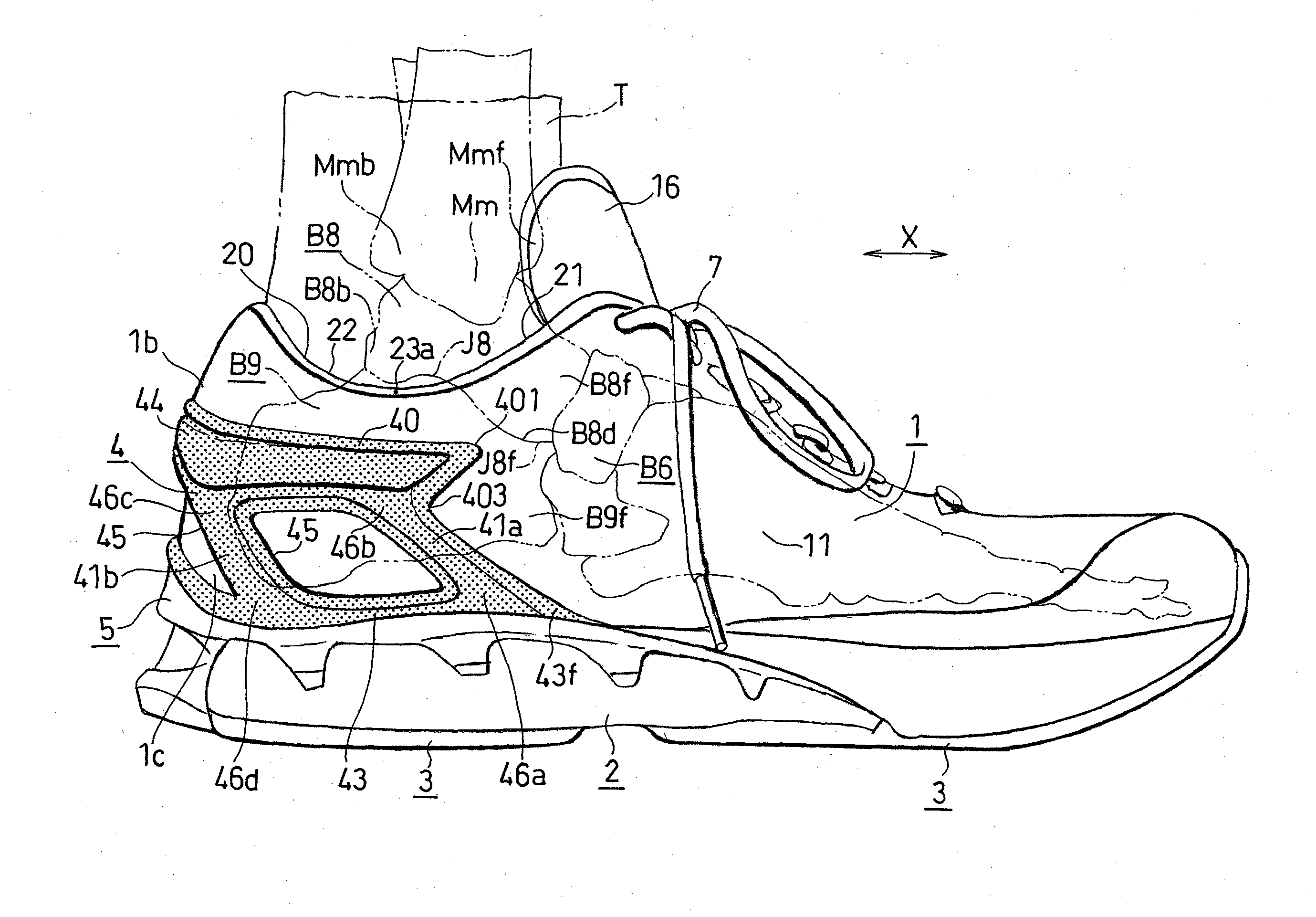 Athletic shoe with heel counter for maintaining shape of heel section