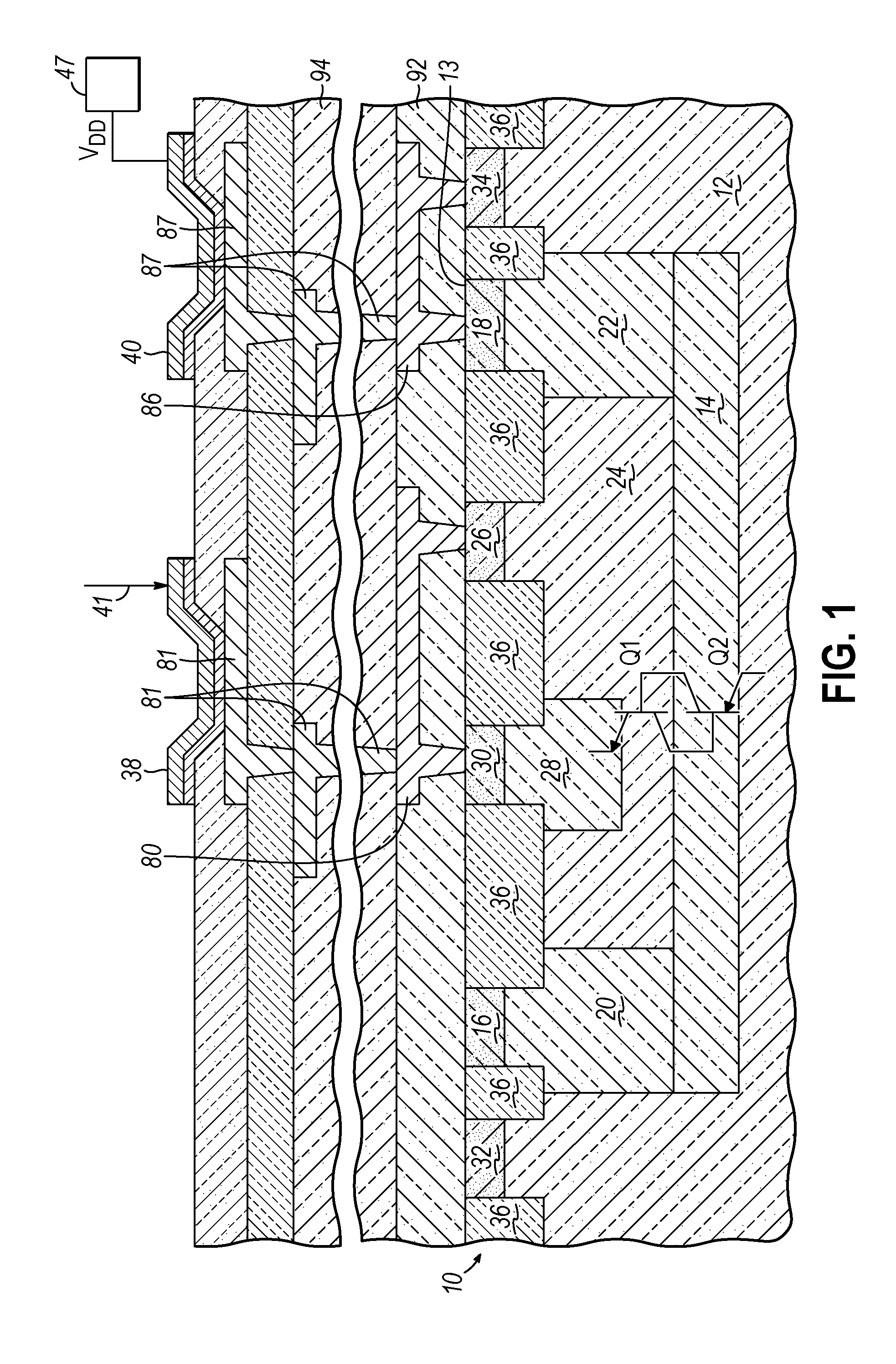 Vertical NPNP structure in a triple well CMOS process