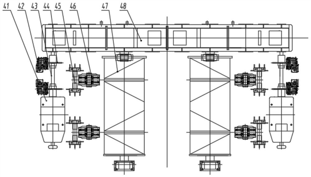 Hoisting mechanism of double-lifting-appliance crane and crane