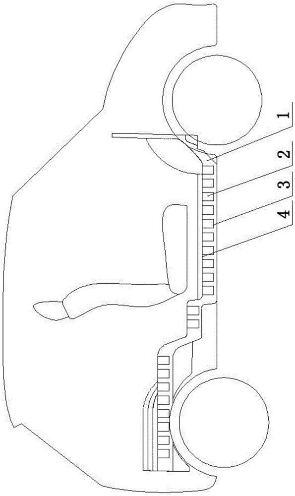 Electric automobile chassis calculus battery pack