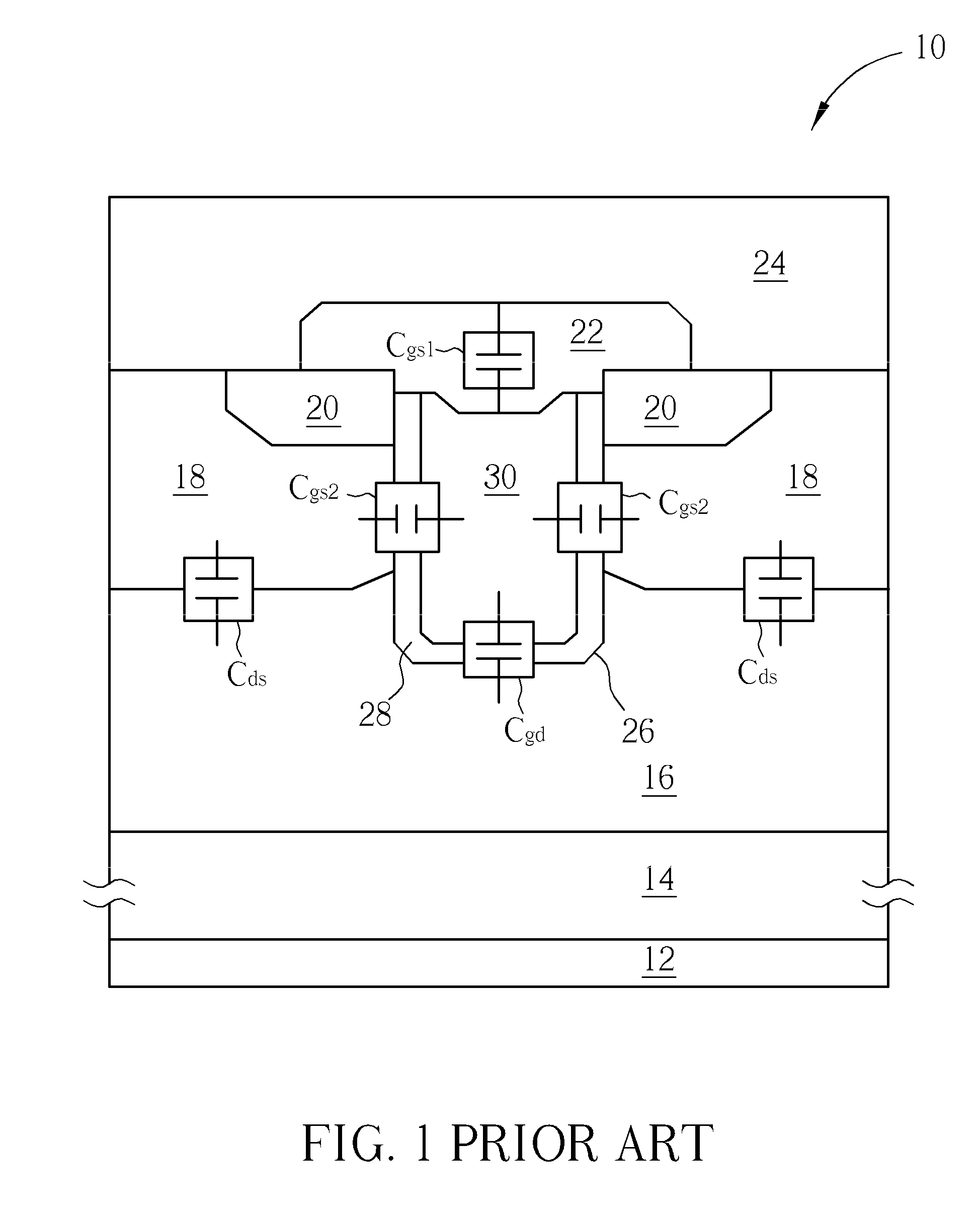 Power semiconductor device having adjustable output capacitance