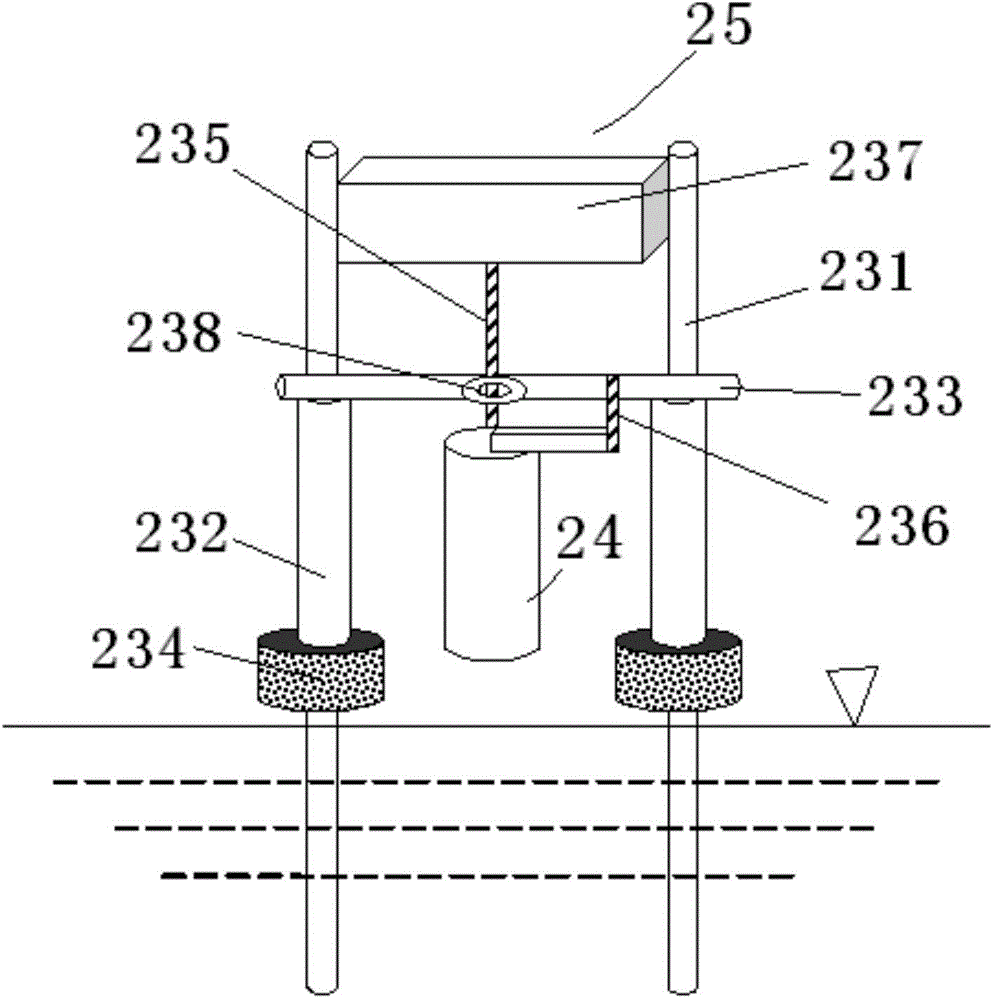 Automatic satellite synchronization surface layer columnar water sample collection system and automatic satellite synchronization surface layer columnar water sample collection device