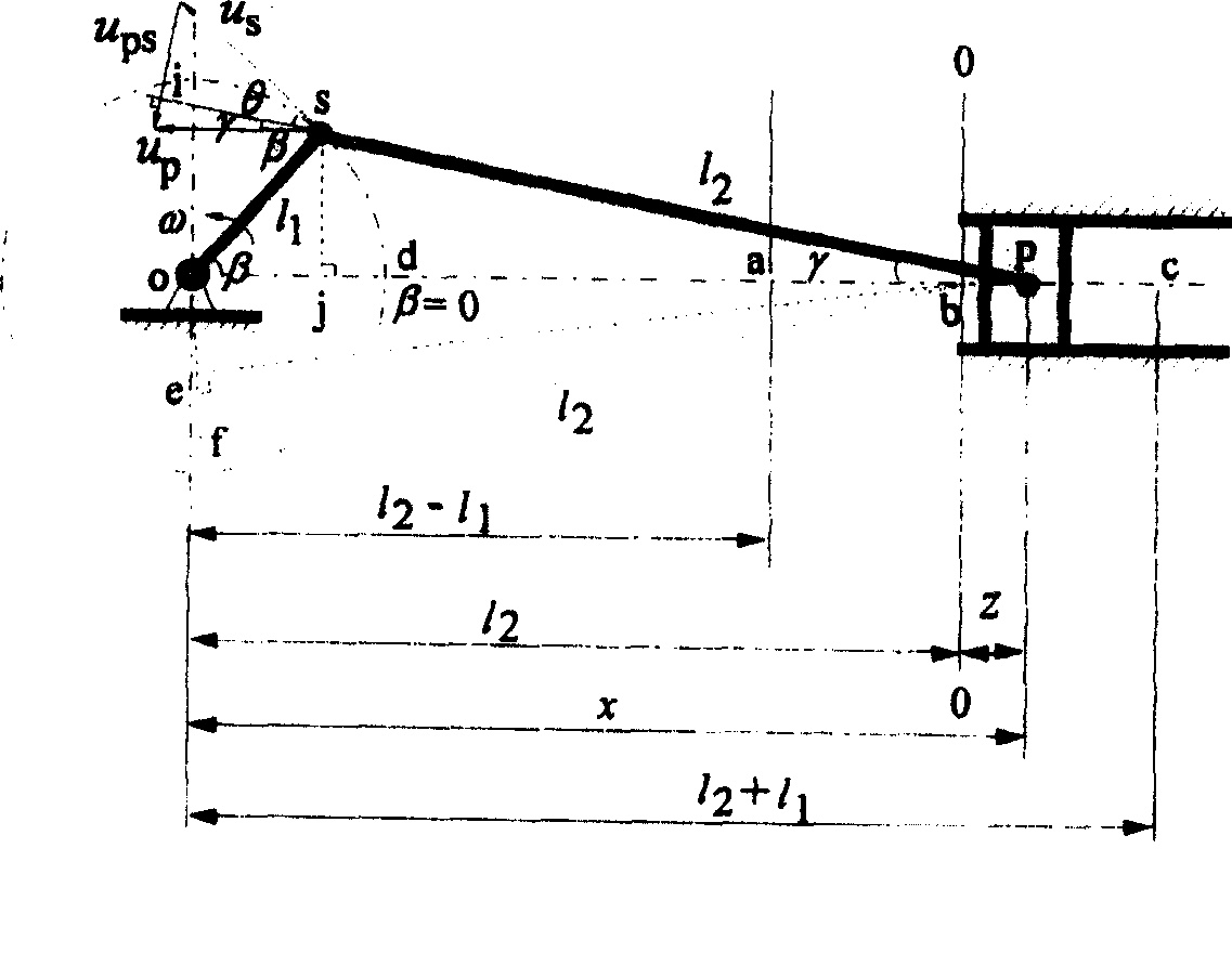 Crank link rod mechanism with variable length link rod