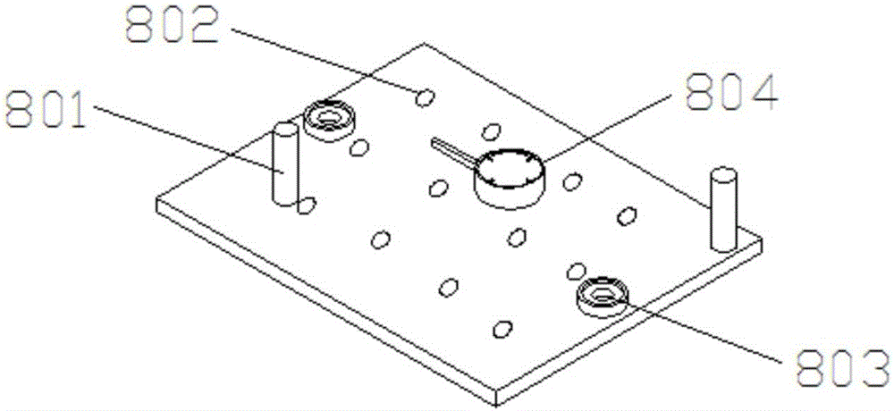 Material taking plate, PCB (printed circuit board) overlaying device and PCB riveting device