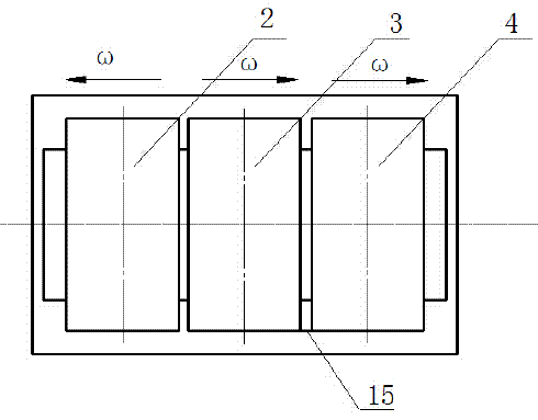 Three-shock-excitation-motor elliptical vibrating screen based on elastic coupling