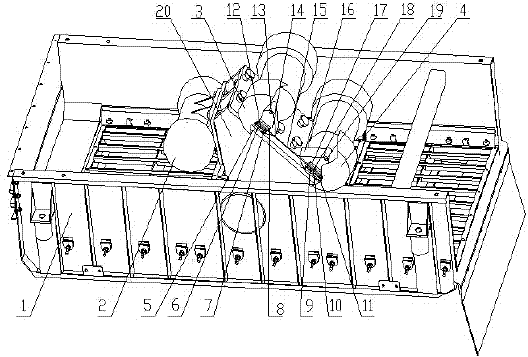 Three-shock-excitation-motor elliptical vibrating screen based on elastic coupling