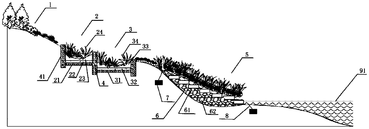 Hydro-fluctuation belt ecological slope protection system for coping with hydrological changes