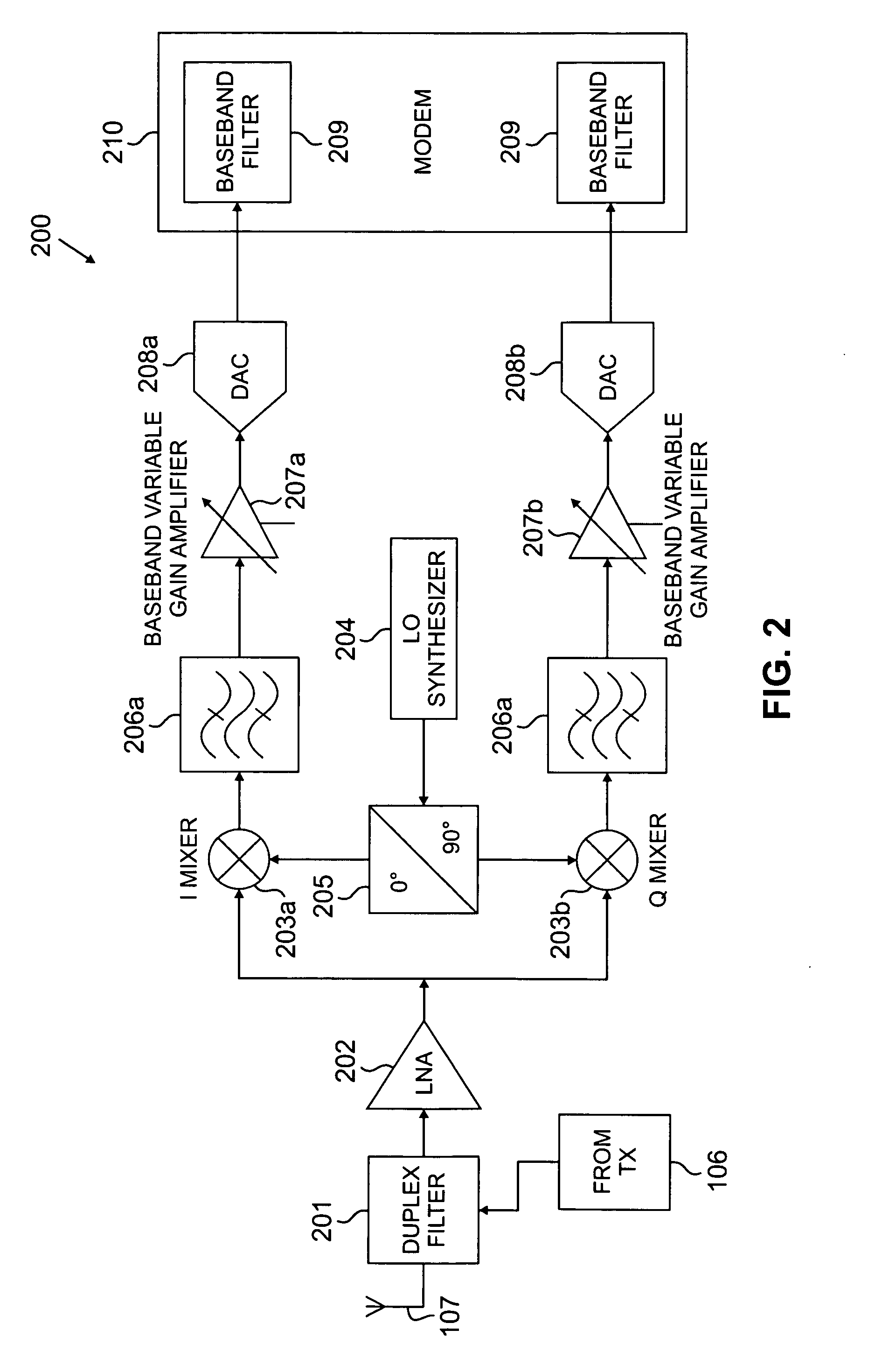 MIMO receiver with pooled adaptive digital filtering